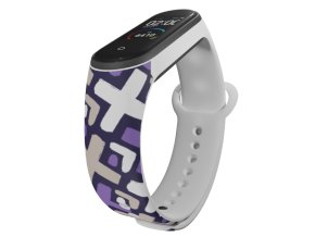 Náhradní náramek Mi band 3/4/5/6/7 Křížky (Barva Vícebarevná, Pro Přístroj Xiaomi Mi Band 7)