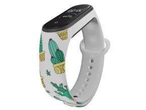 Náhradní náramek Mi band 3/4/5/6/7 Kaktus (Barevná varianta Bílá, Pro Přístroj Xiaomi Mi Band 7)
