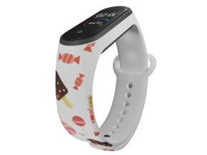 Náhradní náramek Mi band 3/4/5/6/7 Sladkosti (Barevná varianta Bílá, Pro Přístroj Xiaomi Mi Band 7)