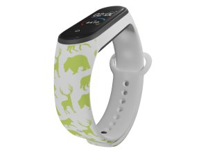 Náhradní náramek Mi band 3/4/5/6/7 Lesní zvěř (Barva Vícebarevná, Pro Přístroj Xiaomi Mi Band 7)