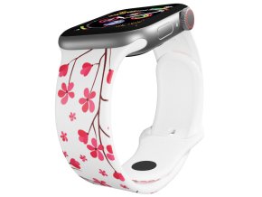 Apple watch řemínek Sakura (Barva Bílá, Rozměr 42/44/45/46/49mm)