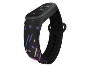 Náhradní náramek Mi band 3/4/5/6/7 Planetky (Barva Vícebarevná, Pro Přístroj Xiaomi Mi Band 7)