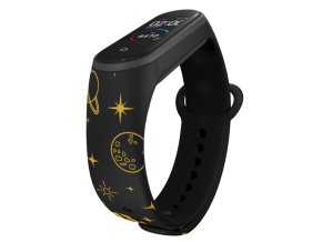 Náhradní náramek Mi band 3/4/5/6/7 Žluté planetky (Barva Vícebarevná, Pro Přístroj Xiaomi Mi Band 7)