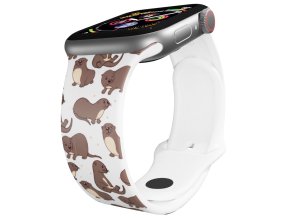 Apple watch řemínek Vydry (Barva Bílá, Rozměr 42/44/45/46/49mm)
