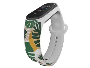 Náhradní náramek Mi band 3/4/5/6/7 Monstera (Barva Vícebarevná, Pro Přístroj Xiaomi Mi Band 7)