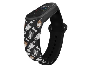 Náhradní náramek Mi band 3/4/5/6/7 Bullteriéři (Barva Vícebarevná, Pro Přístroj Xiaomi Mi Band 7)