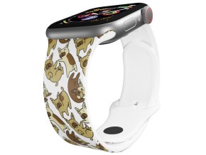 Apple watch řemínek Buldoci (Barva Bílá, Rozměr 42/44/45/46/49mm)