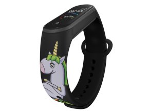 Náhradní náramek Mi band 3/4/5/6/7 Jednorožec (Barva Vícebarevná, Pro Přístroj Xiaomi Mi Band 7)