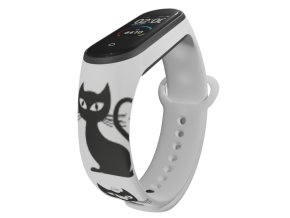 Náhradní náramek Mi band 3/4/5/6/7 Kočka (Barva Vícebarevná, Pro Přístroj Xiaomi Mi Band 7)