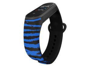 Náhradní náramek Mi band 3/4/5/6/7 Tygr modrý (Barva Vícebarevná, Pro Přístroj Xiaomi Mi Band 7)