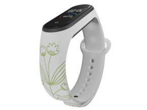Náhradní náramek Mi band 3/4/5/6/7 Zelený svět (Barevná varianta Bílá, Pro Přístroj Xiaomi Mi Band 7)