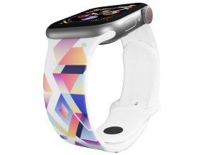 Apple watch řemínek Indiánský vzor (Barva Bílá, Rozměr 42/44/45/46/49mm)