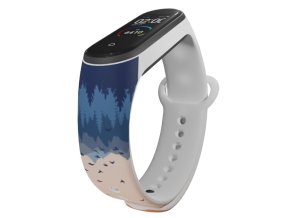 Náhradní náramek Mi band 3/4/5/6/7 Západ slunce na horách (Barva Vícebarevná, Pro Přístroj Xiaomi Mi Band 7)