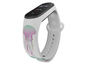 Náhradní náramek Mi band 3/4/5/6/7 Medúza (Barevná varianta Bílá, Pro Přístroj Xiaomi Mi Band 7)