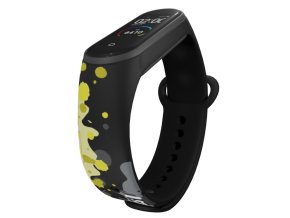 Náhradní náramek Mi band 3/4/5/6/7 Barevné cákance (Barva Vícebarevná, Pro Přístroj Xiaomi Mi Band 7)
