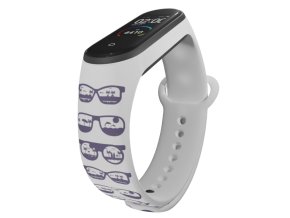 Náhradní náramek Mi band 3/4/5/6/7 Brýle (Barevná varianta Bílá, Pro Přístroj Xiaomi Mi Band 7)
