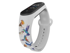 Náhradní náramek Mi band 3/4/5/6/7 Ptáčci (Barva Vícebarevná, Pro Přístroj Xiaomi Mi Band 7)