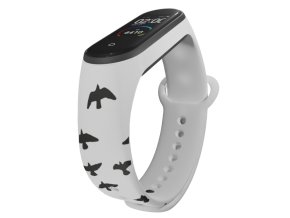 Náhradní náramek Mi band 3/4/5/6/7 Ptáci (Barva Vícebarevná, Pro Přístroj Xiaomi Mi Band 7)