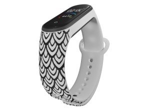 Náhradní náramek Mi band 3/4/5/6/7 Rybí šupiny (Barevná varianta Bílá, Pro Přístroj Xiaomi Mi Band 7)
