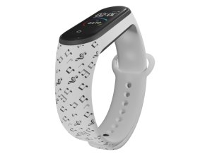 Náhradní náramek Mi band 3/4/5/6/7 Hudební noty (Barevná varianta Bílá, Pro Přístroj Xiaomi Mi Band 7)