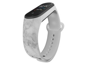 Náhradní náramek Mi band 3/4/5/6/7 Bílý mramor (Barva Vícebarevná, Pro Přístroj Xiaomi Mi Band 7)