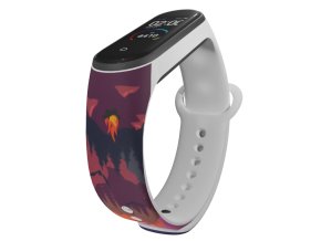 Náhradní náramek Mi band 3/4/5/6/7 Úplněk na horách (Barva Vícebarevná, Pro Přístroj Xiaomi Mi Band 7)