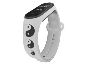 Náhradní náramek Mi band 3/4/5/6/7 Jin Jang (Barevná varianta Bílá, Pro Přístroj Xiaomi Mi Band 7)