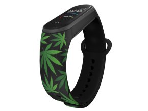 Náhradní náramek Mi band 3/4/5/6/7 Marihuana (Barva Vícebarevná, Pro Přístroj Xiaomi Mi Band 7)