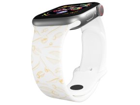 Apple watch řemínek Harry Potter - Zlatonky (Rozměr 42/44/45/46/49mm, barva pásku bílá)