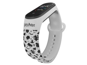 Náhradní náramek Mi band 3/4/5/6/7 Harry Potter - Ikony (Barevná varianta Bílá, Pro Přístroj Xiaomi Mi Band 7)
