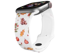 Apple watch řemínek Podzimní nadílka (Barva Bílá, Rozměr 42/44/45/46/49mm)