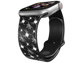 Apple watch řemínek Pavouk s pavučinou (Rozměr 42/44/45/46/49mm, barva pásku bílá)