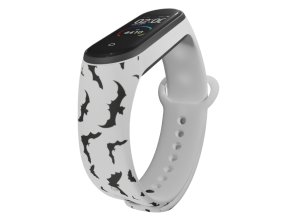 Náhradní náramek Mi band 3/4/5/6/7 Netopýři (Barevná varianta Bílá, Pro Přístroj Xiaomi Mi Band 7)
