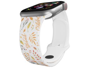 Apple watch řemínek Díkuvzdání (Rozměr 42/44/45/46/49mm, barva pásku bílá)