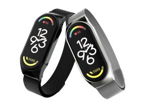 Milánský tah magnetické zapínání Mi Band 7 (Barva Zlatý, Pro Přístroj Xiaomi Mi Band 7)