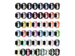 Apple Watch řemínek jednobarevný 38/40/41mm a 42/44/45/46/49mm (Barevná varianta 86, Pro Apple Watch velikost 42/44/45/46/49mm, Velikost náramku L (Obvod ruky 18,5 - 23cm))
