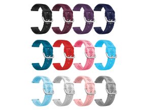 Řemínek s perforováním a přezkovým zapínáním 22mm (Barevná varianta Světle růžová se stříbrnou přezkou)