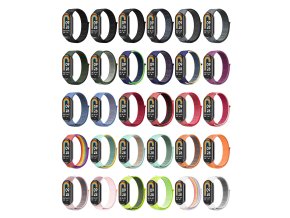 Náhradní náramek SportNylon Mi band 8/9/10 (Barva Bílo-Šedá, Pro Přístroj Xiaomi Mi Band 8/9/10)