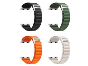 Nylonový řemínek se sponou pro Apple Watch 38/40/41/42(S10)mm (Barva náramku Béžová)