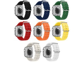 Vroubkovaný řemínek s přezkou pro Apple Watch 38/40/41/42(S10)mm (Barevná varianta Bílý)
