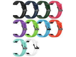 QuickFit silikonový vroubkovaný řemínek s přezkou 20mm (Barevná varianta Bílý)
