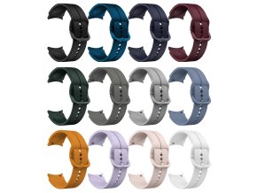 Jednobarevný řemínek s plastovou přezkou pro Samsung Galaxy watch 4/ 4 Classic/4 Classic Lite/ 5 / 5 PRO (Barevná varianta Bílý)