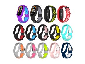 Náhradní náramek Mi band 8/9/10 EF (Barva Zeleno-Bílá, Pro Přístroj Xiaomi Mi Band 8/9/10)