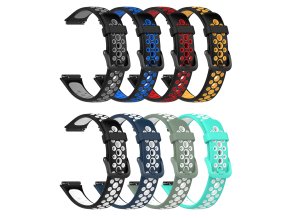 Dvojbarevný náhradní řemínek pro Huawei Band 7 (Barva Tyrkysovo-Bílá, Pro Přístroj Huawei Band 7)