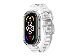Transparentní silikonový řemínek pro Mi Band 3/4/5/6/7 (Barva Zelená, Pro Přístroj Xiaomi Mi band 3/4/5/6/7)