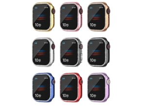 Ochranné kamínkové pouzdro se sklíčkem pro Apple Watch 40mm (Barevná varianta Stříbrný)