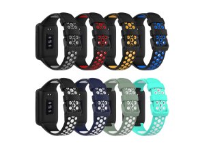 Perforovaný řemínek pro Mi band 7 PRO (Barva Tyrkysovo-Bílý, Pro Přístroj Mi band 7 Pro)