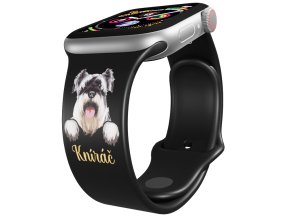 Apple watch řemínek Knírač (Rozměr 42/44/45/46/49mm, barva pásku bílá)