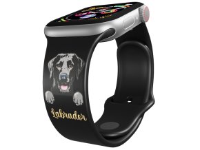Apple watch řemínek Labradorský retrívr (Rozměr 42/44/45/46/49mm, barva pásku bílá)