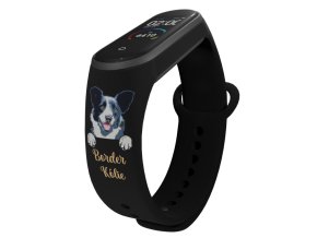 Náhradní náramek Mi band 3/4/5/6/7 Border kolie (Barevná varianta Bílá, Pro Přístroj Xiaomi Mi Band 7)